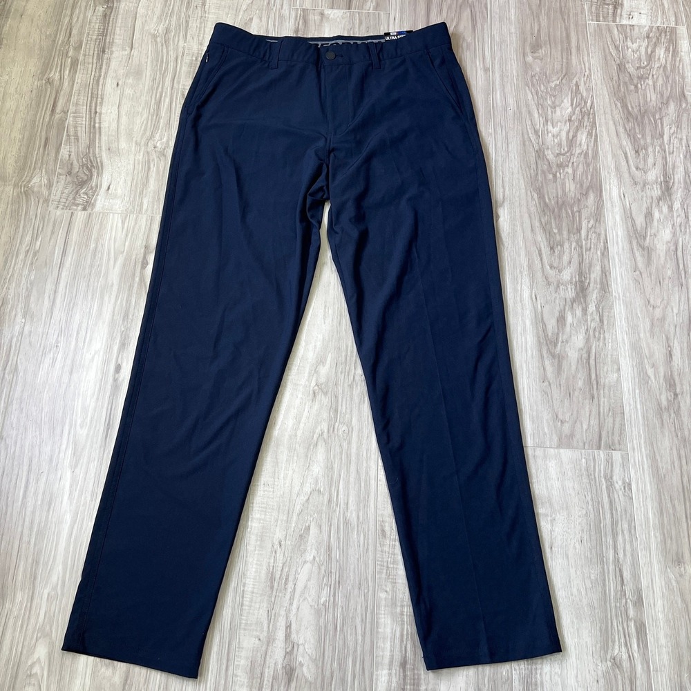 32 Degrees Cool Men's Ultra Stretch Navy Blue Trouser Pants 36W-34L